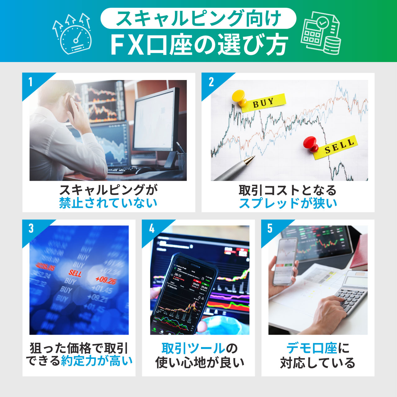 スキャルピング向けのFX口座の選び方